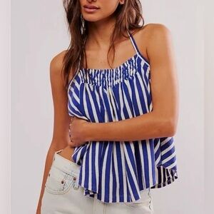 🆕 Free People Coastal Town halter in purple and white size large